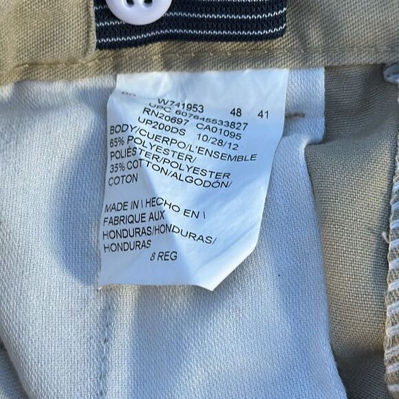 Boys Dickies Cargo Pants Size 8R Beige Khaki School Uniform Adjustable Waist - Picture 3 of 5